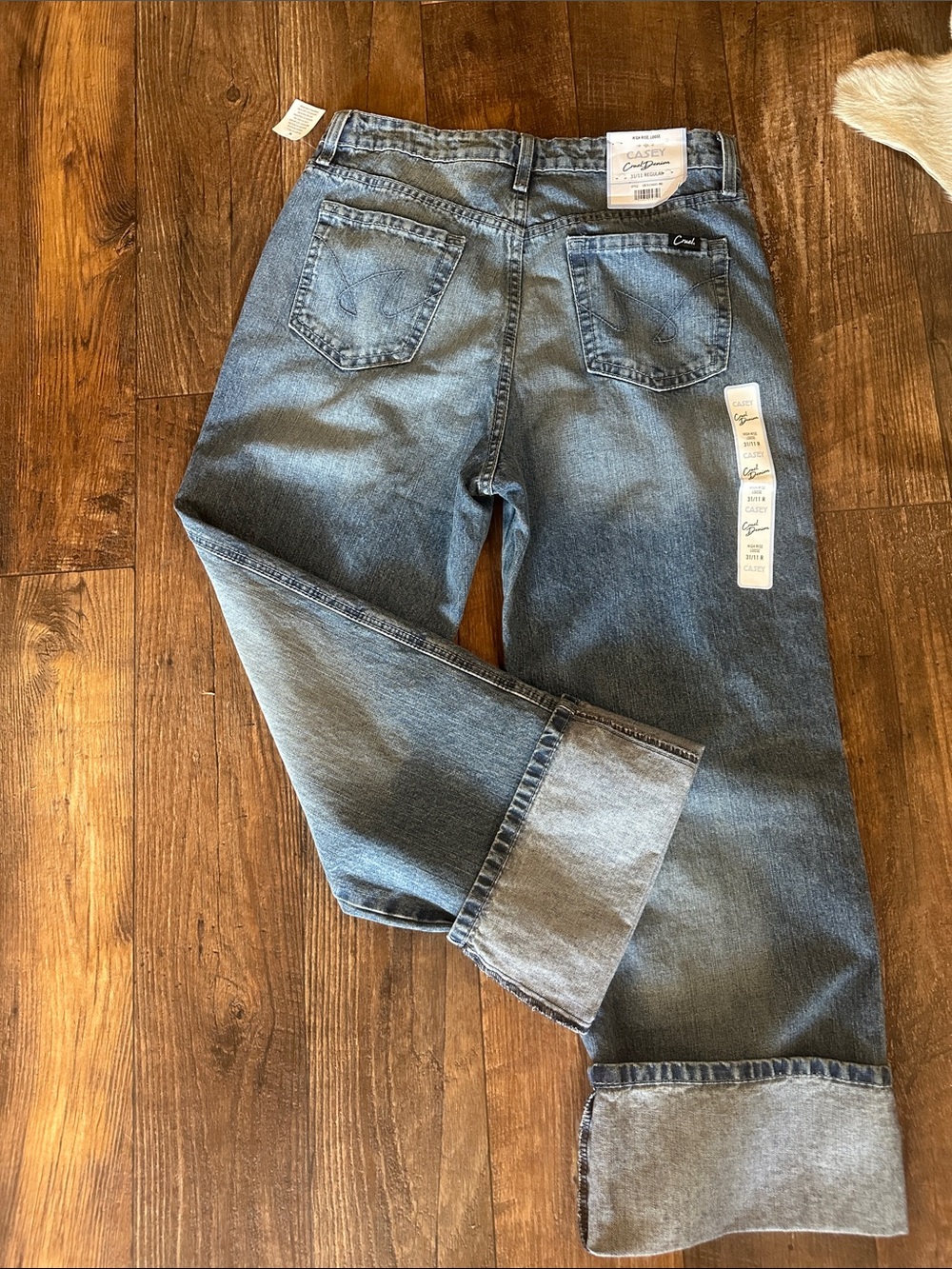 High-Rise Light Blue Straight-Leg Women's Jeans - Picture 3 of 6